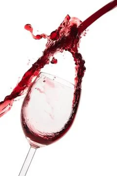 Pouring red wine Foto stock
