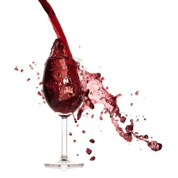 Pouring red wine Stock Photos