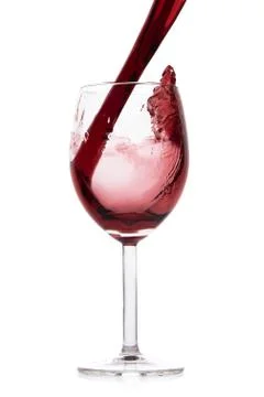 Pouring red wine Stock Photos