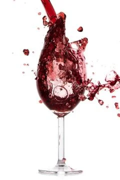 Pouring red wine Stock Photos