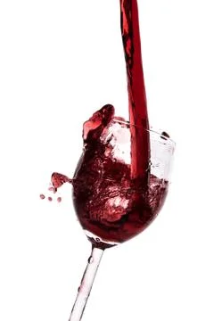 Pouring red wine Stock Photos