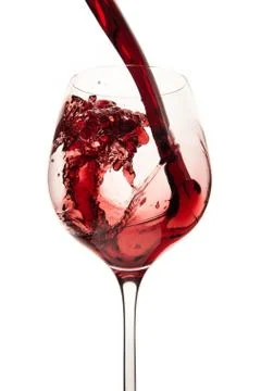 Pouring red wine Stock Photos