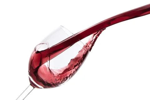Pouring red wine Stock Photos