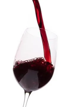 Pouring red wine Stock Photos