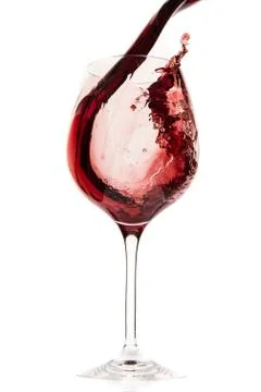 Pouring red wine Stock Photos