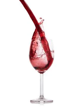 Pouring red wine Stock Photos