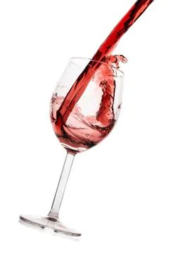 Pouring red wine Stock Photos