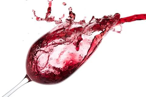 Pouring red wine Stock Photos