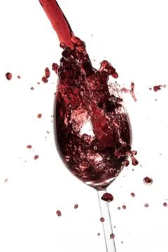 Pouring red wine Stock Photos