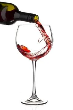 Pouring of a red wine Stock Photos