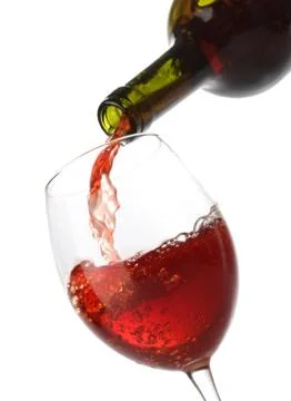 Pouring red wine Stock Photos