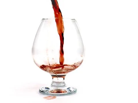 Pouring red wine Stock Photos
