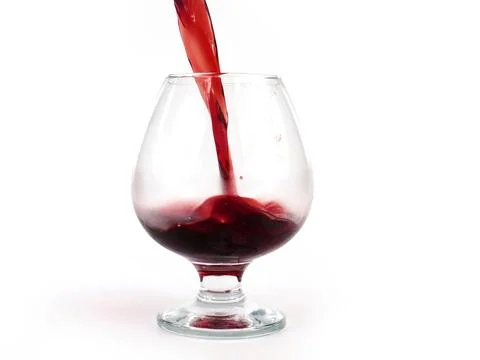 Pouring red wine Stock Photos