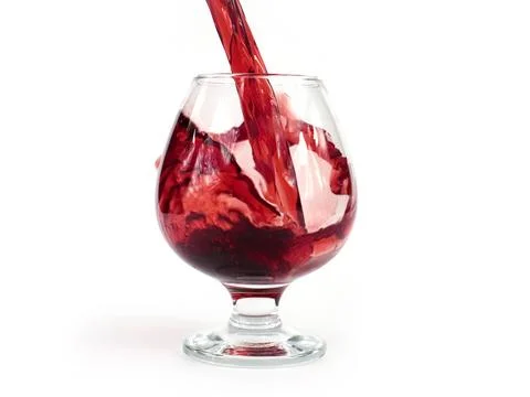 Pouring red wine Stock Photos