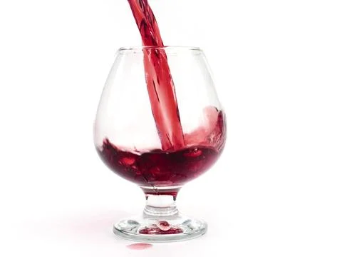 Pouring red wine Stock Photos
