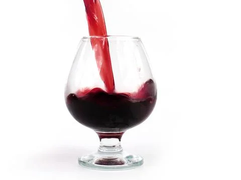 Pouring red wine Stock Photos