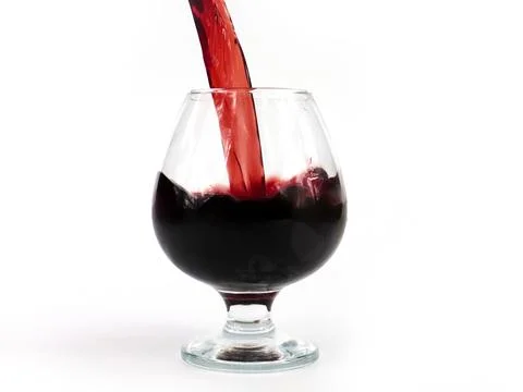 Pouring red wine Stock Photos