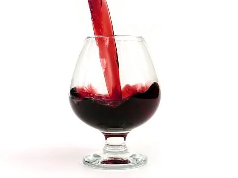 Pouring red wine Stock Photos