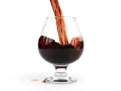 Pouring red wine Stock Photos
