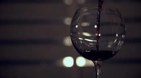 Pouring red wine in slow motion Stock Footage 67860799