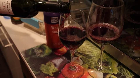 Pouring red wine in slow motion Stock Footage 78613651