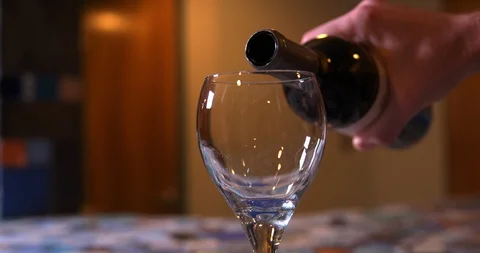 Pouring red wine in slow motion 3 Stock Footage 87343714