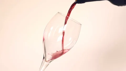 Pouring Red Wine In Slow Motion Stock Footage 128532275