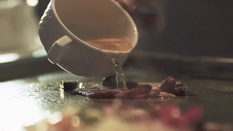 Pouring sauce slow motion Stock Footage 72319001