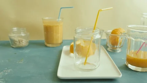 Pouring Smoothie 5 Stock Footage 89305189