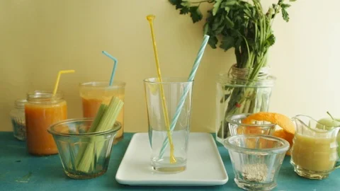 Pouring Smoothie 6 Stock Footage 89304053