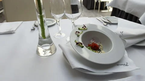 Pouring soup by the waiter. Stock Footage 60701674