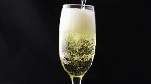 Pouring sparkling wine 4K Stock Footage 47244556