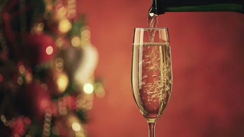 Pouring sparkling wine Stock Footage 82186781