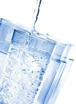 Pouring Spring Water Stock Photos