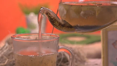 Pouring Tea Stock Footage 96207354