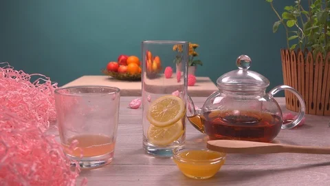 Pouring Tea Stock Footage 96492834