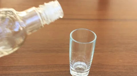 Pouring vodka into glass Stock Footage 41771072