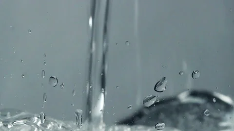 Pouring water bubbles black bg 4360 HD Stock Footage 37064577