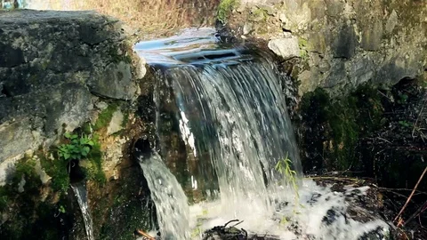 Pouring Water From The Sewerage Stock Footage 75668092