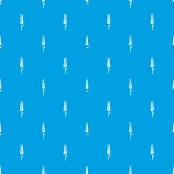 Pouring wheat pattern vector seamless blue 스톡 일러스트