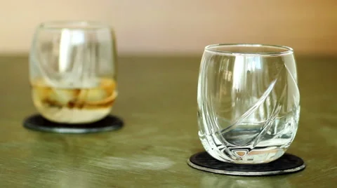 Pouring Whiskey Over Ice Video stock 42140557