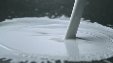 Pouring white paint, Slow Motion Stock Footage 11836102
