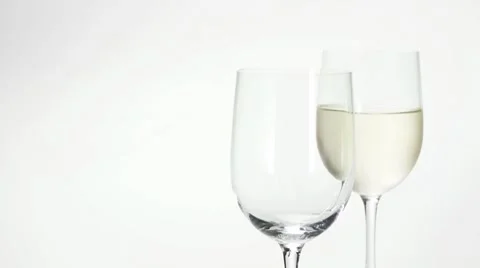 Pouring white wine Stock Footage 8570993