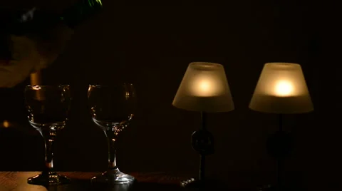 Pouring wine in a glass Stock Footage 43236333