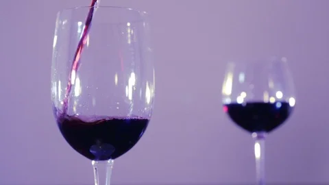 Pouring wine in a glass Stock Footage 74177384