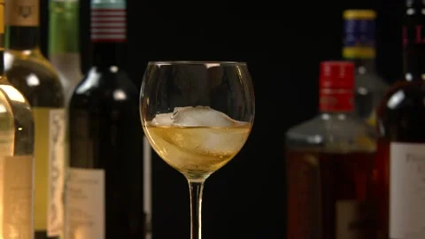Pouring Wine Into a Glass Stock Footage 226907243