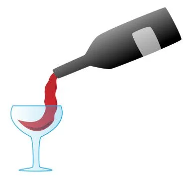 Pouring wine Stock Illustration