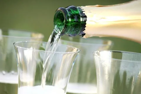 Pouring wine Stock Photos