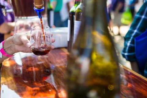 Pouring wine Stock Photos