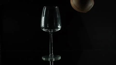 Pouring wine in slow motion Stock Footage 55369596